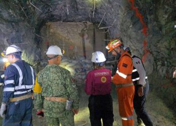 Más de 350 elementos trabajan en la estabilización de la mina Santa Fe para garantizar seguridad en labores de rescate de los tres mineros
