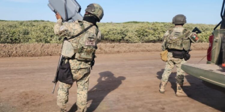 El Grupo Interinstitucional detectó, derribó un dron y dos cámaras de vigilancia irregulares en Navolato