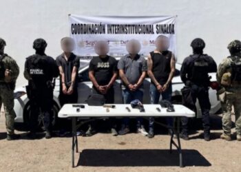 Grupo Interinstitucional detuvo a 4 civiles armados en Culiacán