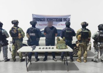 El Grupo Interinstitucional detiene a un civil con arma de fuego en Culiacán