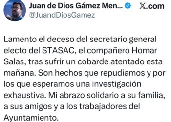 Alcalde de Culiacán lamenta asesinato de líder del Stasac y exige el esclarecimiento del crimen