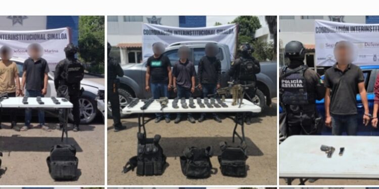 Siete civiles fueron detenidos en el municipio de Culiacán por el Grupo Interinstitucional