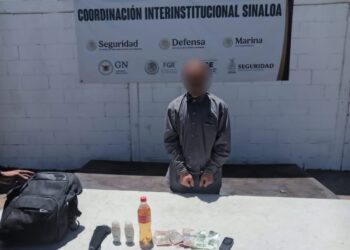Un masculino presunto responsable del asalto a una farmacia fue detenido por el Grupo Interinstitucional, en Culiacán