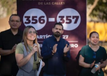 Ana Miriam Ramos pone en marcha pavimentación de dos calles en la Domingo Rubí; invierten más de 6.3 mdp