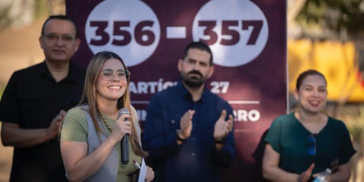 Ana Miriam Ramos pone en marcha pavimentación de dos calles en la Domingo Rubí; invierten más de 6.3 mdp