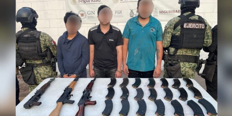 Posterior a un evento de seguridad, tres presuntos responsables fueron detenidos por el Grupo Interinstitucional durante un operativo de búsqueda en Aguaruto