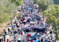 Opositores a planta de amoniaco marchan en Topolobampo y clausuran simbólicamente maquinaria de GPO