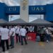 “Vivimos con la incertidumbre de si nos van a pagar”: trabajadores de la UAS mantienen plantón en Culiacán