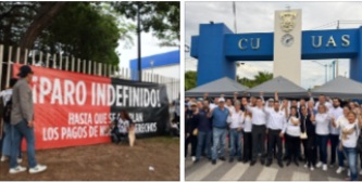 ¡Paran labores en la UAS! Por la falta de recursos federales extraordinarios para el pago de salarios y prestaciones, trabajadores cierran las puertas de 173 planteles en todo el estado