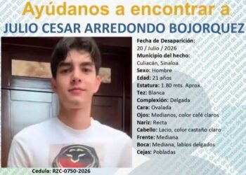 Buscan al joven Julio César; desapareció en la colonia Chapultepec de Culiacán y piden apoyo para localizarlo