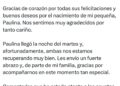 Tras el nacimiento de su bebé, Yeraldine Bonilla agradece las felicitaciones y afirma que sigue al pendiente de Sinaloa