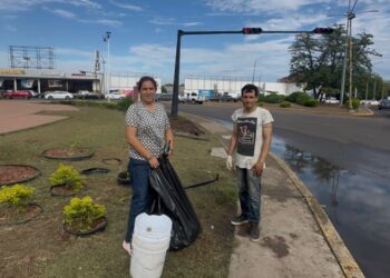 Culiacán: mientras miles dejaron 6 toneladas de basura, una pareja llegó al amanecer para limpiar La Canasta por amor a su ciudad
