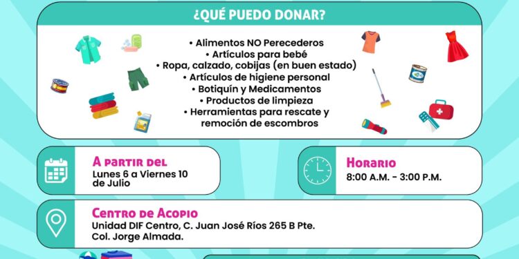 DIF Bienestar Culiacán habilita Centros de Acopio para brindar apoyo humanitario a familias afectadas por el sismo en Venezuela