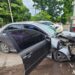 Pareja resulta lesionada tras chocar contra un tráiler estacionado en la calzada Aeropuerto de Culiacán