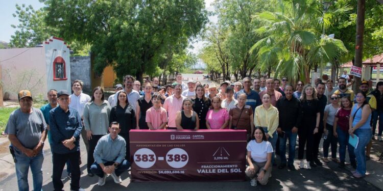 ”Hoy vemos que el compromiso se cumplió”; vecinos de Valle del Sol al recibir siete calles pavimentadas