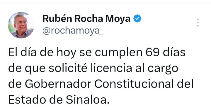Rubén Rocha Moya aclara que no está resguardado por militares y asegura que permanece en su casa de Culiacán