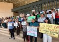 “Trabajamos en un horno”: estalla protesta en juzgados federales de Culiacán por calor extremo y falta de agua