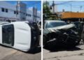 Dos militares y un civil resultan lesionados tras choque entre patrulla del Ejército y camioneta repartidora en Culiacán