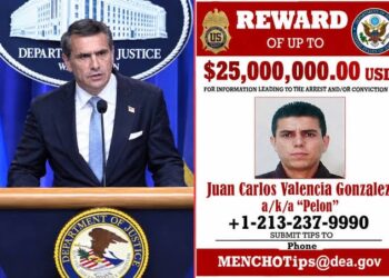 Estados Unidos aumenta a 25 millones de dólares la recompensa por presunto sucesor de “El Mencho”