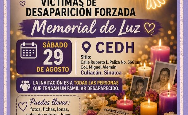 Encenderán veladoras para “alumbrar el camino” de personas desaparecidas en Culiacán