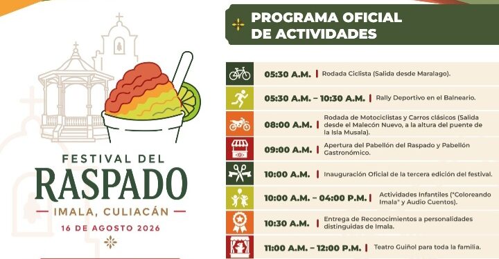 Invitan a disfrutar en familia la tercera edición del Festival del Raspado en Imal