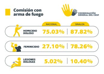Aseguramiento de armas de fuego en Sinaloa aumentó 107% durante el 2025