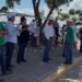 Productores se manifiestan durante visita presidencial y exigen solución a apoyos pendientes