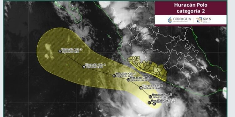 Polo se mantiene como huracán categoría 5 y provoca lluvias intensas en el Pacífico mexicano