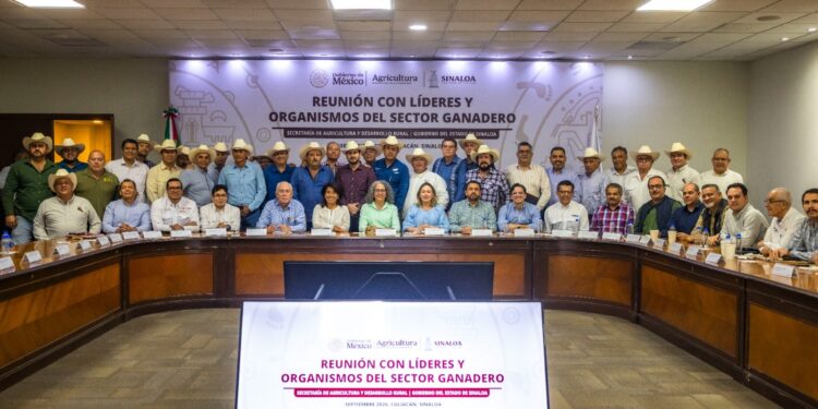 Establecen acuerdos en sanidad, trazabilidad y créditos para sector ganadero, en reunión con Gobernadora Graciela Domínguez y titular de SADER, Columba López
