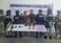 En Mazatlán, el Grupo Interinstitucional detuvo a dos hombres con armas de fuego y metanfetaminas