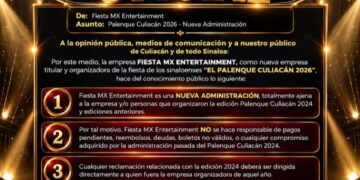 Palenque Culiacán 2026 tendrá nueva administración; empresa se deslinda de adeudos de la edición 2024