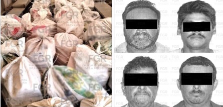 Obtiene FGR sentencia de más de 19 años de prisión en contra de cuatro personas detenidas con hidrocarburo y 650 kilogramos de cocaína