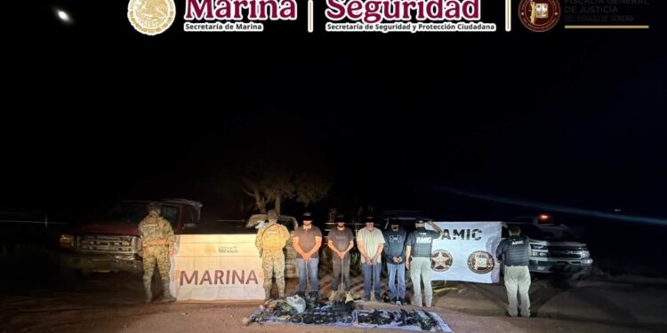 Detienen a cuatro presuntos integrantes de un grupo delictivo en Sonora; abaten a “El Meny Carranza”