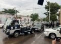 Abandonan Toyota con fusiles y ponchallantas tras persecución en el Centro de Culiacán