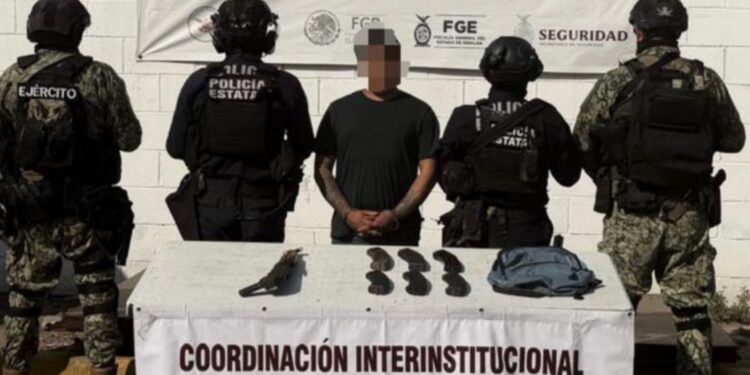 En una operación coordinada fue detenido Jesús Abraham N (a) “El Talibán” de “Los Chapitos” y una célula delictiva del “Cártel del Pacífico”