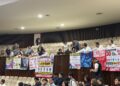 Trabajadores de Salud protestan en el Congreso de Sinaloa; exigen pago por riesgo laboral para mil 300 empleados
