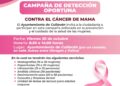 Invitan a participar en la campaña de detección oportuna del cáncer de mama