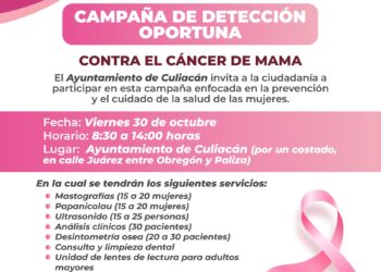 Invitan a participar en la campaña de detección oportuna del cáncer de mama
