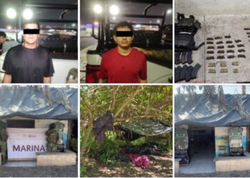 La Secretaría de Marina detiene a tres presuntos infractores de la ley y asegura un vehículo, armamento, munición y material táctico en Sinaloa