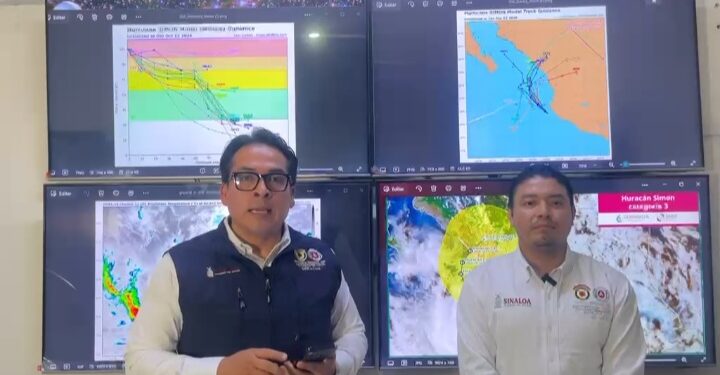Huracán Simón podría impactar Sinaloa como categoría 1 entre Mazatlán y San Ignacio este miércoles: Protección Civil